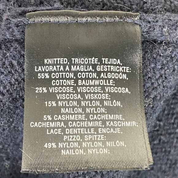 Anthropologie Cashmere Lace Pullover Sweater Size‎ XS Overlay Knitted Bohemian - Picture 7 of 13